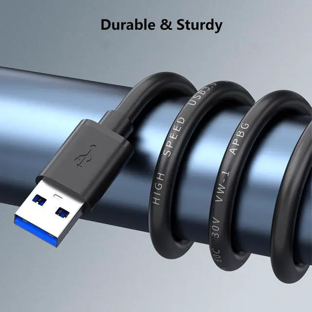 Alt view image 5 of 6 - USB 3.0 A to A Male Cable USB Male to Male Double End Cord 3.3ft Compatible with Hard Drive Enclosures DVD Player Laptop Cooling Fan/Pad Printer Camera and More