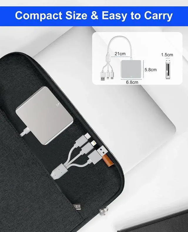 Alt view image 7 of 7 - Memory Stick Pro Duo Adapter - 5 in 1 MS/SD/TF/CF/XD Card Reader Multi Camera Phone Adapter with Lightning/USB C/USB OTG Use for Android iPhone 16/15/14 iPad Mac PC Laptop Memory Stick Pro Duo Mark2