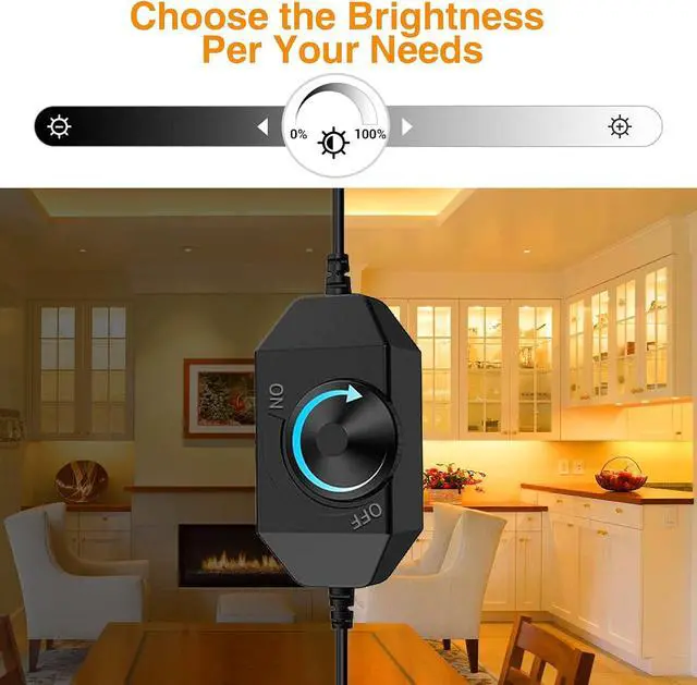 Alt view image 3 of 6 - Warm White LED Strip Light 16.4 Feet 24 Volt LED Light Strip 3000K Super Bright LED Tape Light for Bedroom Kitchen Closet Cabinet Vanity Mirror Indoor Only (Dimmer Included)