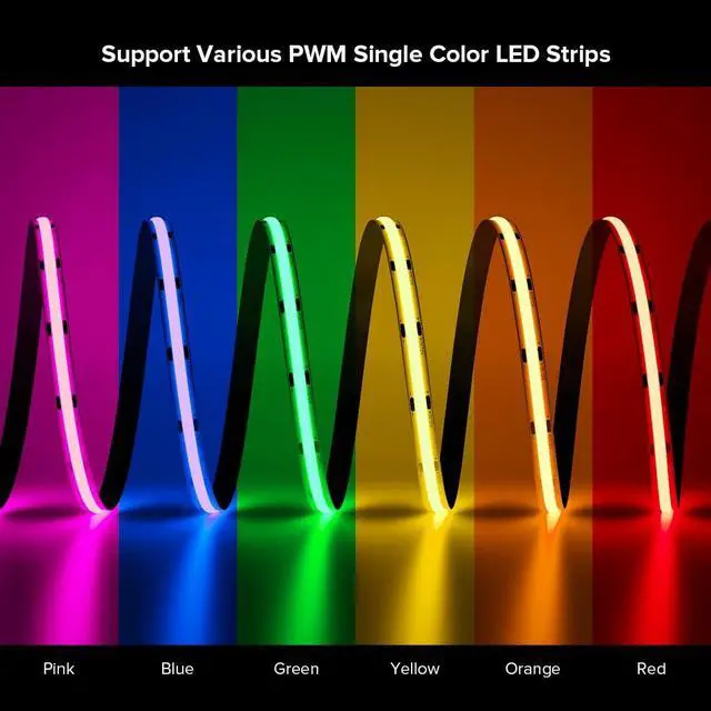 Alt view image 6 of 7 - 5050SMD FCOB COB Dimming RF 2.4GHz Wireless Remote RC01RFB & C01RF Tuya Controller Kit 4 Zones Group Control PWM Single Color (+V -V) 2pin LED Strip Neon Rope Light DC5V DC12V DC24V