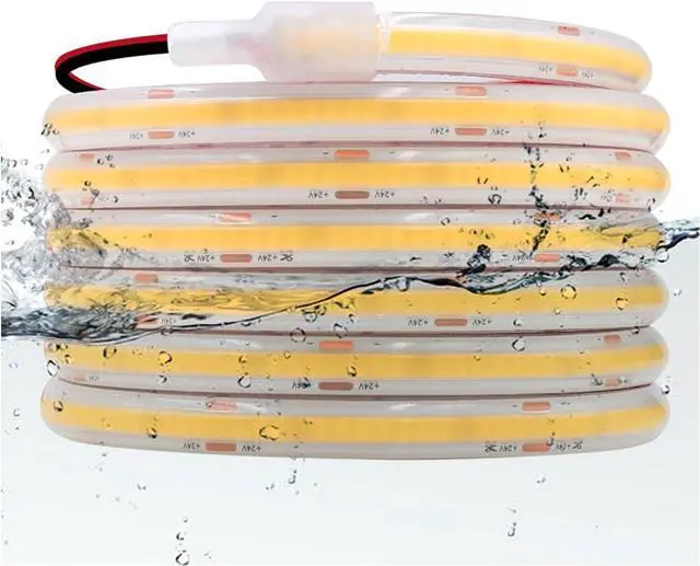 Main image of 24V COB LED Strip Light 320 LEDs/m IP68 Waterproof Flexible LED Strip Light for Rooflight Living Room Kitchen Decoration (Natural White (4000-4500K) 5M)