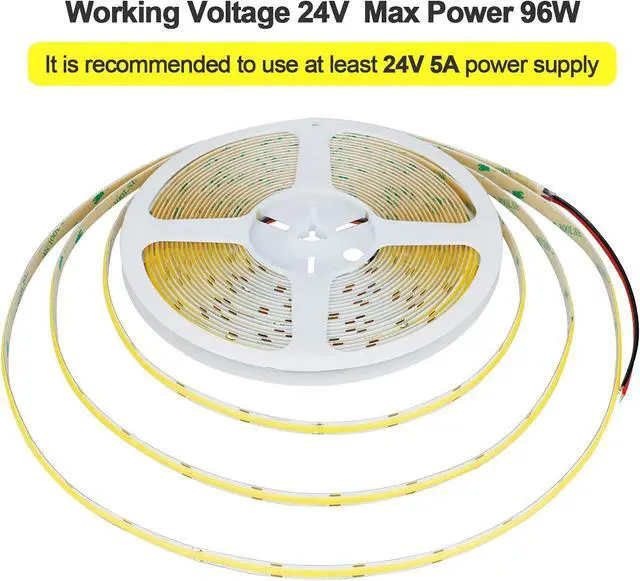 Alt view image 4 of 7 - 32.8ft(10M) 24V COB LED Strip Light Warm White 3000K 3840LEDs CRI 93+ 6800lm Uniform Glow Dotless IP20 Not Waterproof Flexible LED Tape Lights for DIY Cabinet Bedroom Home Decor(No Power Supply)