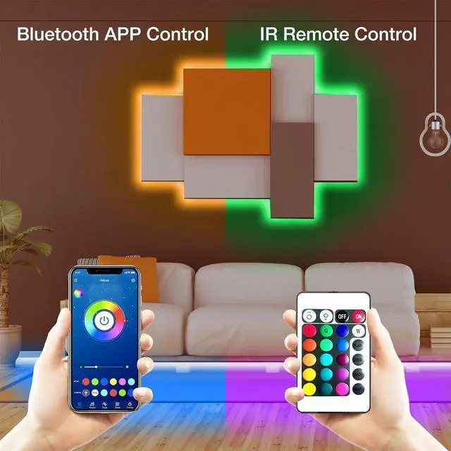 Alt view image 3 of 7 - PHOPOLLO Bluetooth Led Strip Lights 100ft (2 Rolls of 50ft) RGB Color Changing LED Lights for Bedroom Kitchen Decoration App Control and Music Sync.