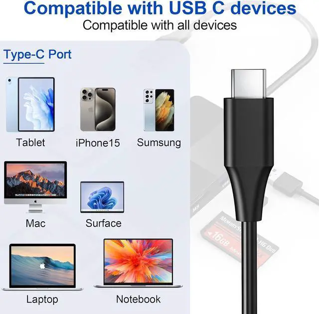 Alt view image 2 of 7 - Sony Memory Stick pro Duo Adapter Reader - 8 in 1 SD/TF/MS/CF/XD Card Reader for USB-C Device USB C Multi Memory Card Reader with 3 USB 3.0 Ports XD Picture Card Reader