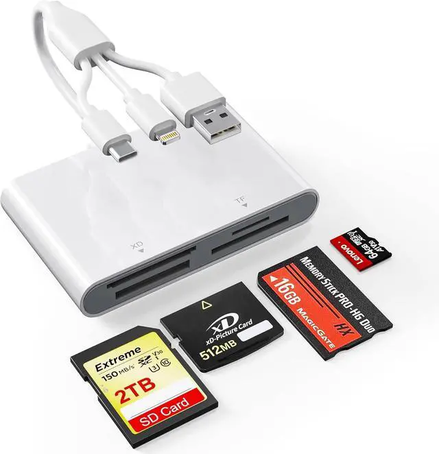 Main image of Memory Stick Pro Duo Adapter - SD/MS/XD/TF Sony Cybershot SD Memory Stick Pro Duo Reader for iPhone 17 16 15 14/Android/PC 4 in 1 Memory Card Digital Camera Adapter