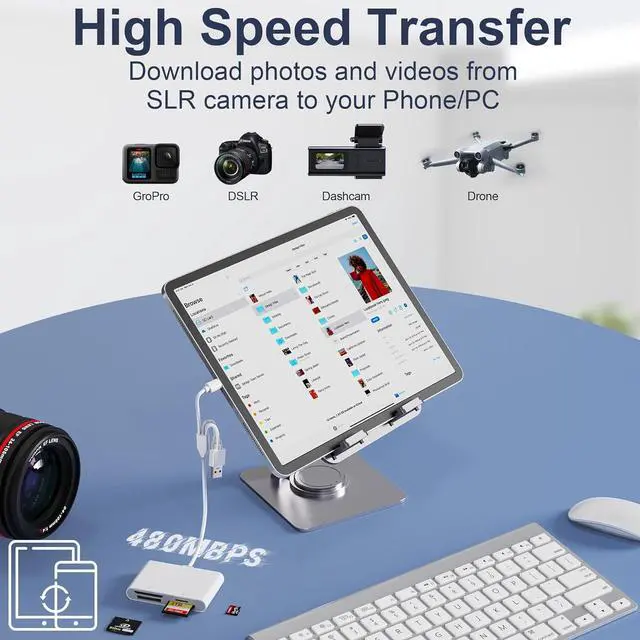 Alt view image 6 of 7 - Memory Stick Pro Duo Adapter - SD/MS/XD/TF Sony Cybershot SD Memory Stick Pro Duo Reader for iPhone 17 16 15 14/Android/PC 4 in 1 Memory Card Digital Camera Adapter