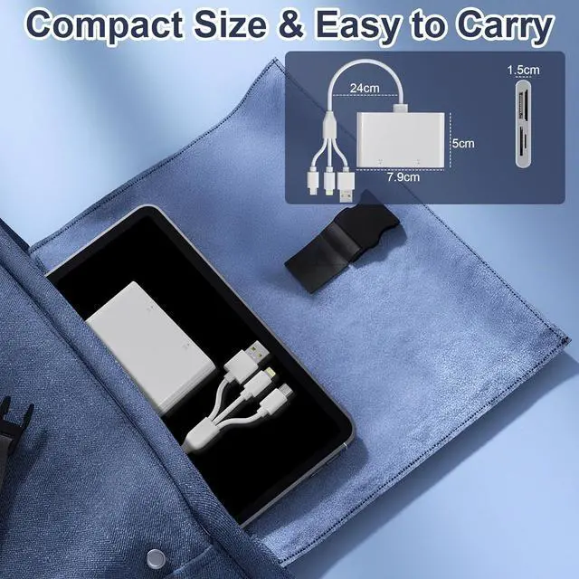 Alt view image 7 of 7 - Memory Stick Pro Duo Adapter - SD/MS/XD/TF Sony Cybershot SD Memory Stick Pro Duo Reader for iPhone 17 16 15 14/Android/PC 4 in 1 Memory Card Digital Camera Adapter