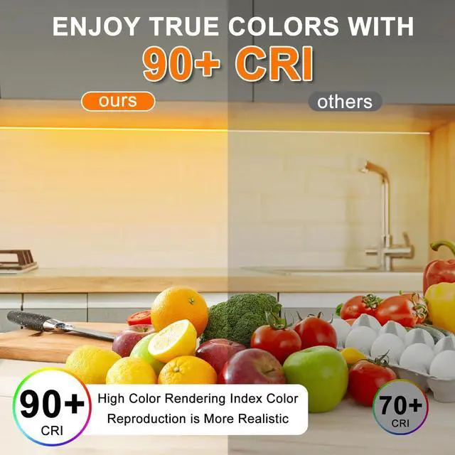 Alt view image 7 of 7 - 33FT 3200 LED COB LED Strip Lights Outdoor Waterproof 2700K Warm White Plug in Strip Light PVC Casing Tape Light Flexible with Self-Adhesive Timer Dimmable for House Garden Camping DIY