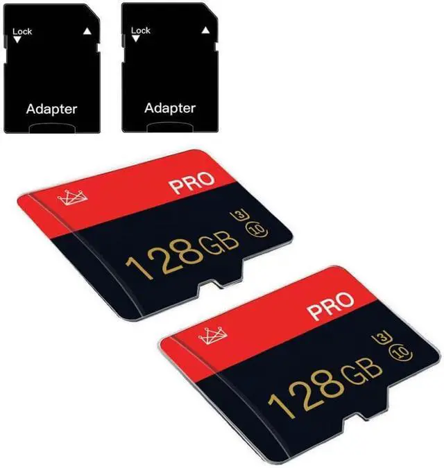 Main image of 2 Pack Micro Memory Card 128GB Class 10 with Adapter High Speed Memory Card for Tablet Drone