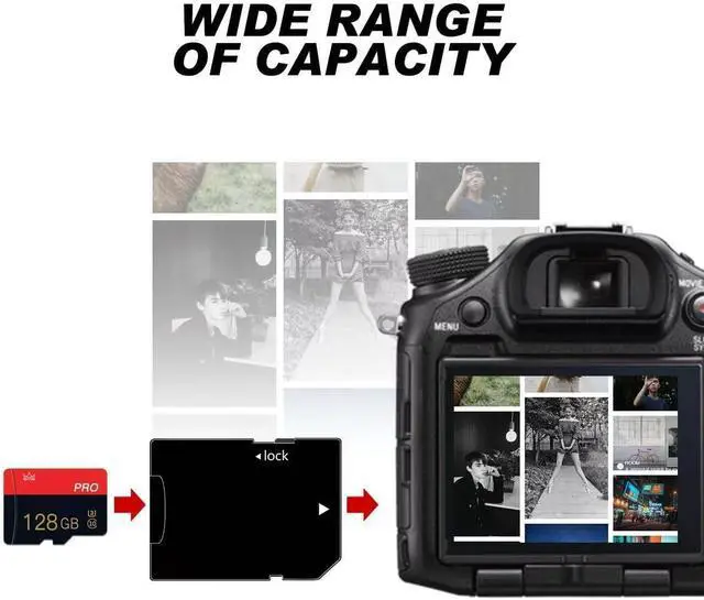 Alt view image 6 of 7 - 2 Pack Micro Memory Card 128GB Class 10 with Adapter High Speed Memory Card for Tablet Drone