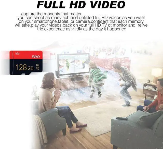 Alt view image 7 of 7 - 2 Pack Micro Memory Card 128GB Class 10 with Adapter High Speed Memory Card for Tablet Drone