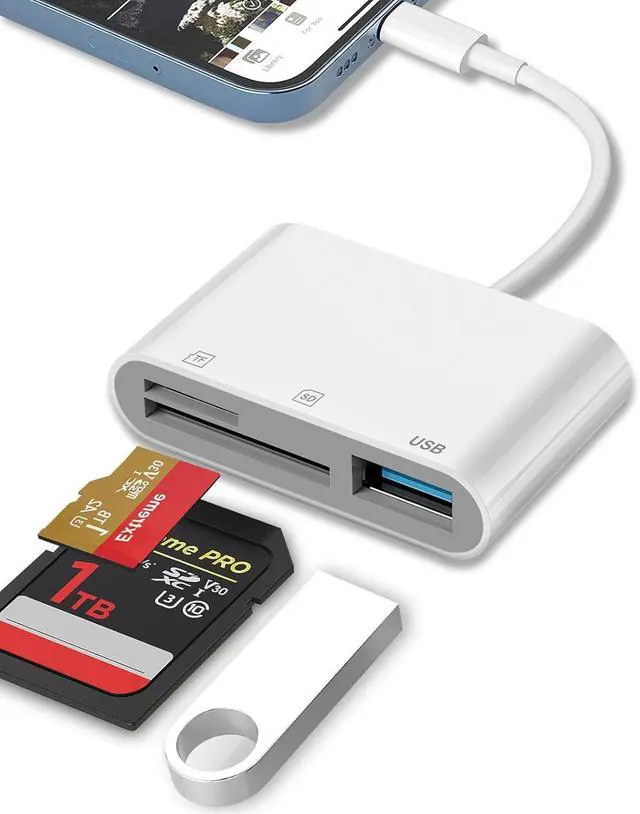 Main image of SD Card Reader for iPhone 15/16/iPad/MacBook - USBC Dual Port Memory Card Reader Adapter Compatible with Canon/Nikon/Sony/Kodak Digital Cameras SD/MicroSD Plug & Play (No App Required)