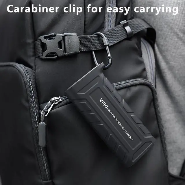 Alt view image 3 of 7 - VRIG High-Speed SD Card Reader USB 3.1 Type-C SD/TF Card Carrying Case Holder for Cameras Smartphones Drones Action Cameras