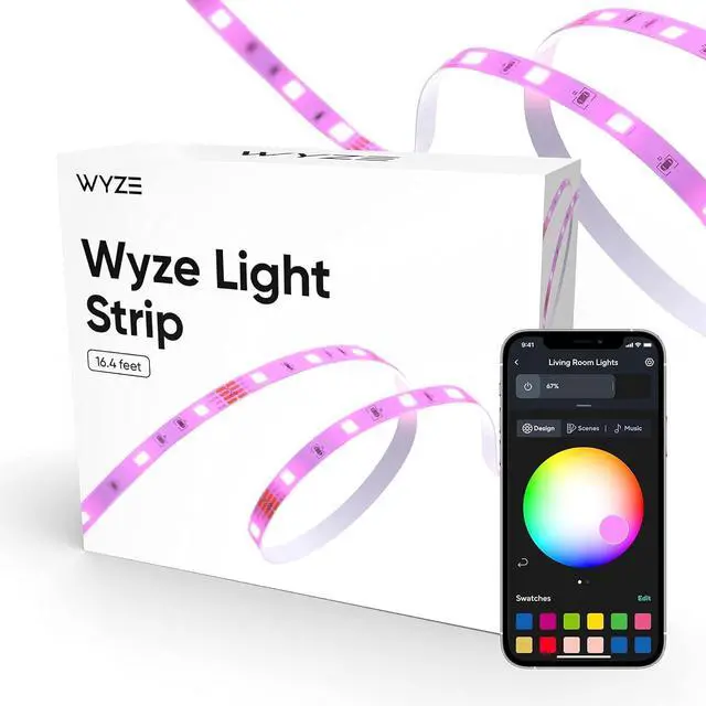 Main image of Light Strip 16.4ft WiFi LED Strip Lights with 16 Million Colors RGB Music Sync Sun Mode Timer Indoor Compatible with Alexa Google Assistant