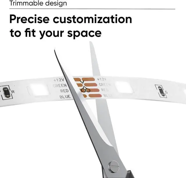 Alt view image 6 of 7 - Light Strip 16.4ft WiFi LED Strip Lights with 16 Million Colors RGB Music Sync Sun Mode Timer Indoor Compatible with Alexa Google Assistant