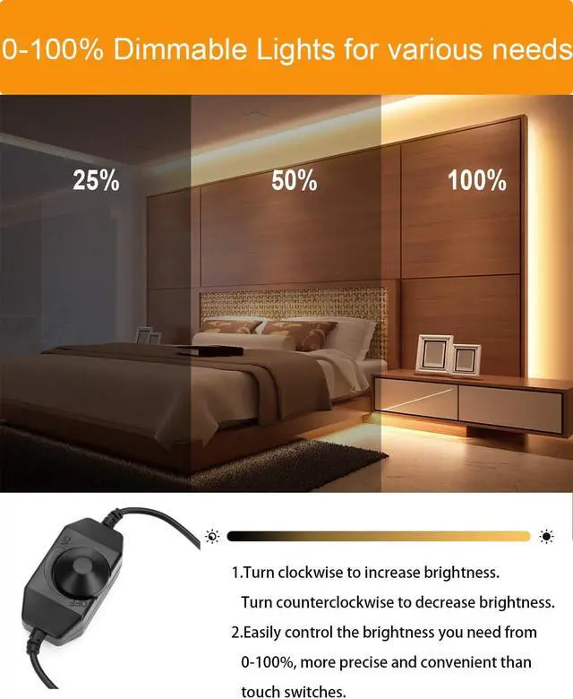 Alt view image 2 of 7 - Neon Rope Lights 32.8ft 3000K Warm White Dimmable LED Strip Lights 24V Flexible Cuttable IP67 Waterproof LED Rope Lights for Bedroom Indoor Outdoor (Power Adapter Included)