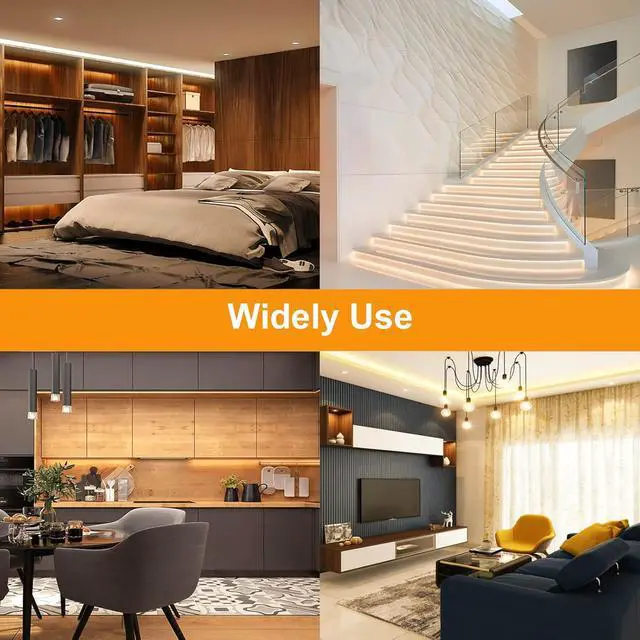 Alt view image 7 of 7 - Neon Rope Lights 32.8ft 3000K Warm White Dimmable LED Strip Lights 24V Flexible Cuttable IP67 Waterproof LED Rope Lights for Bedroom Indoor Outdoor (Power Adapter Included)