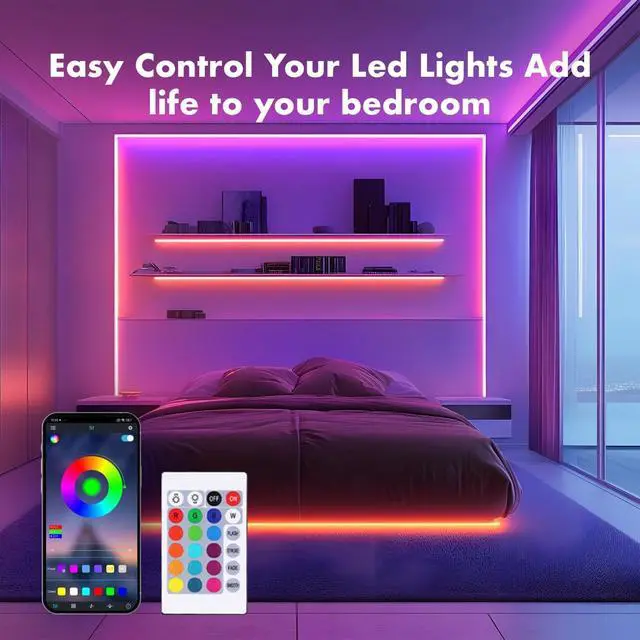 Alt view image 3 of 6 - Neon Rope Lights JIAMEI 20FT RGB LED Strip Lights App Control IR Remote Music Syncing Outdoor IP67 Waterproof Flexible Neon Strip Lights Cuttable for Bedroom Gaming Party Outdoors Decor