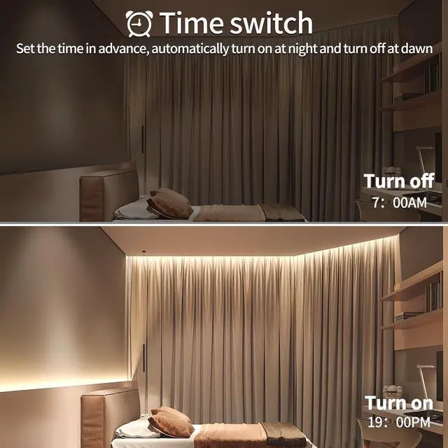 Alt view image 7 of 7 - COB LED Strip Lights 50ft 3000K DC 24V Dimmable Warm White Flexible LED Rope Lights for Bedroom with Remote and app Control LED Lights Strip for Living Room Shelf Cabinet