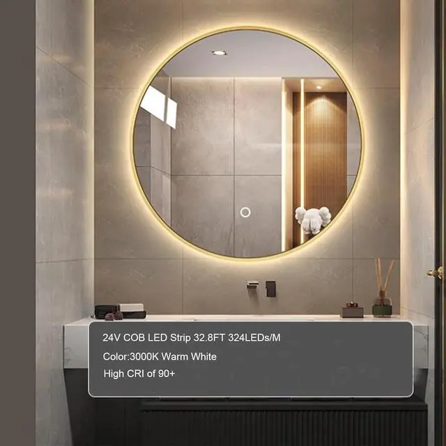 Alt view image 2 of 6 - COB LED Strip Lights 32.8ft 3000K DC 24V Dimmable Warm White Flexible LED Lights Strip for Bedroom with Remote and app Control LED Rope Lights for Living Room Shelf Cabine Bed