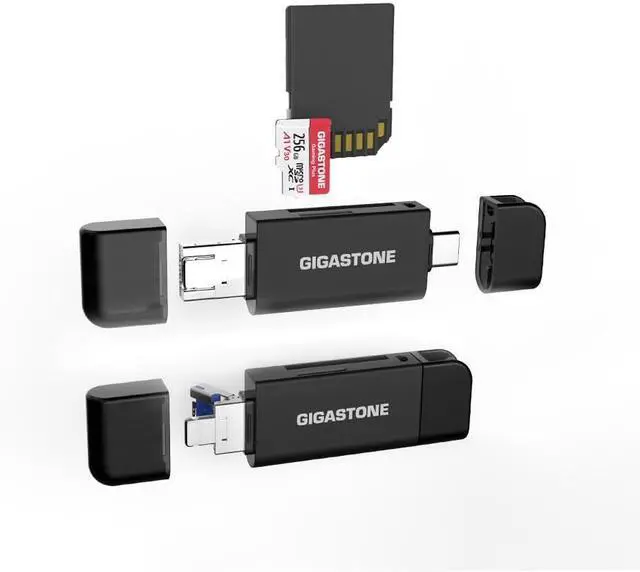 Main image of GIGASTONE SD Card Reader 2-Pack 5-in-1 USB-A/USB-C Card Reader Dual Slot for SD/Micro SD/SDHC/SDXC Compatible with Laptop PC iPhone16/15 MacBook Pro/Air iPad Pro Android
