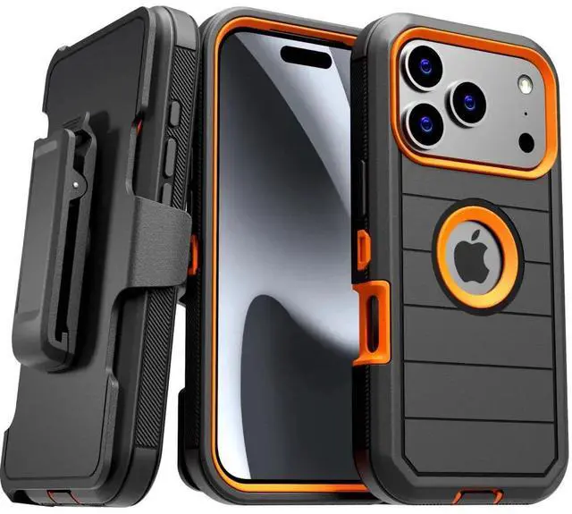 Main image of Phone Case for iPhone 17 Case,Heavy Duty Hard Shockproof Armor Protector Case Cover with Belt Clip Holster for Apple iPhone 17 5G 2025 Phone Case(Buy one get one free)