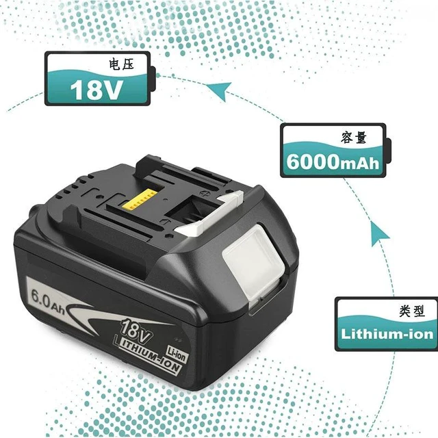Main image of Pack 2pcs 18V LXT Lithium-Ion 6.0 Ah Battery for Makita BL1860B-2