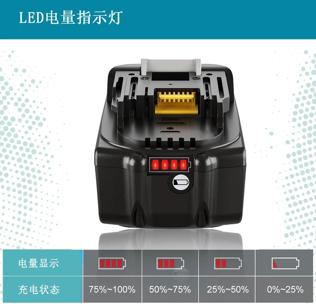 Alt view image 3 of 7 - Pack 2pcs 18V LXT Lithium-Ion 6.0 Ah Battery for Makita BL1860B-2