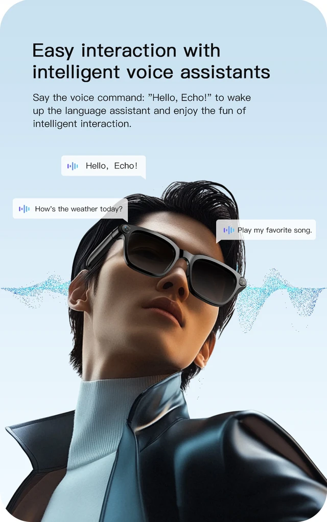 Alt view image 7 of 7 - Pack 2pcs new smart glasses support different face shapes, featuring AI-powered translation, 4K, 8MP photo and video capture, and Bluetooth music playback. M08-D