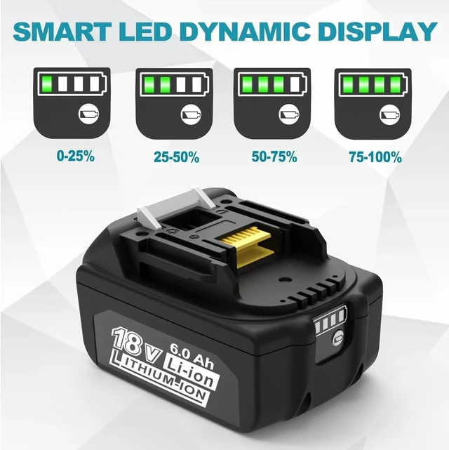 Main image of 18V 1.5Ah(2.0Ah/3.0Ah/4.0Ah/5.0Ah/6.0Ah/9.0Ah)Lithium-Ion Battery For Makita BL1850B BL1840B BL1830B