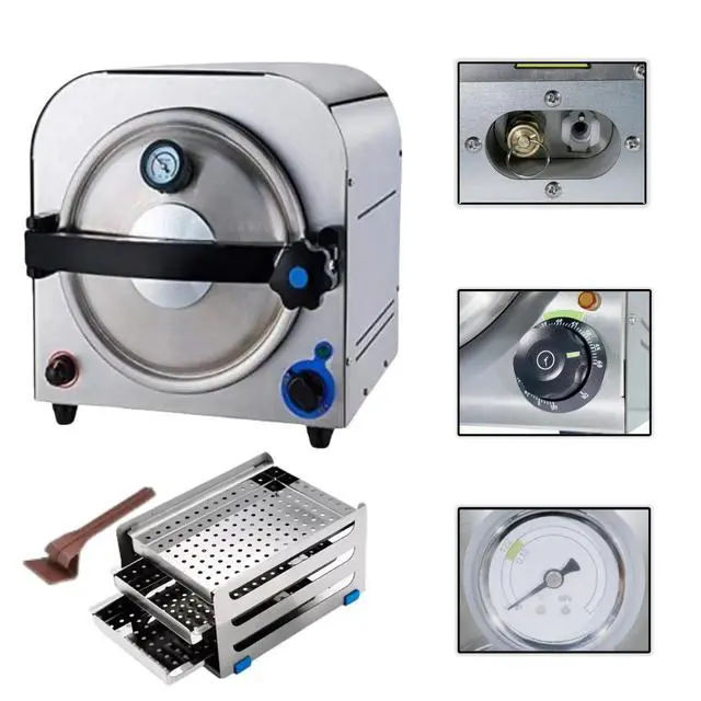 Alt view image 3 of 6 - Luxelinc 14L Autoclave Sterilizers Lab Autoclave Machine, 900W Sterilizer Autoclave for Tools, Sterilizer Machine Autoclave Sterilizers for Esthetician, Steam Sterilizer