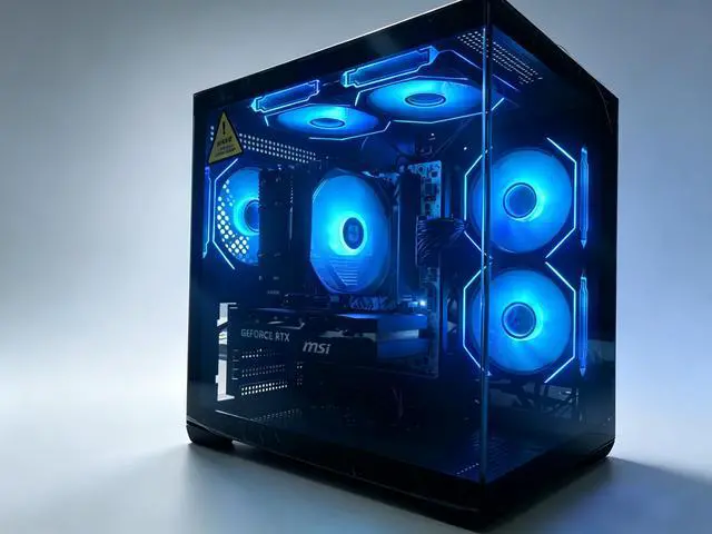 Alt view image 2 of 5 - Kivva Gaming PC Desktop - Intel Core i5-14400F/MSI RTX 5060 8G/ 16GB RAM/1TB SSD WIFI Bluetooth