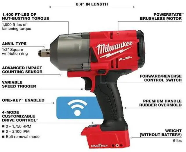 Alt view image 2 of 7 - FOR M18 FUEL w/ ONE-KEY High Torque Impact Wrench 1/2" Friction Ring