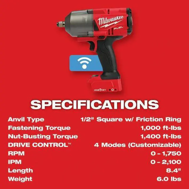 Alt view image 4 of 7 - FOR M18 FUEL w/ ONE-KEY High Torque Impact Wrench 1/2" Friction Ring