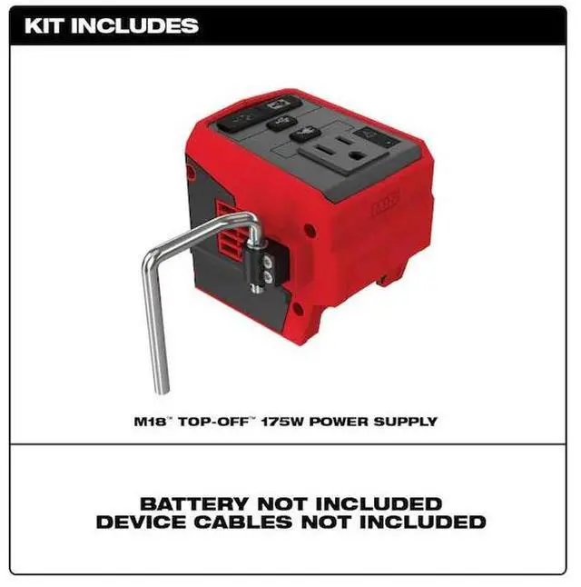 Alt view image 7 of 7 - FOR M18 TOP-OFF 175W Power Supply (Tool Only)