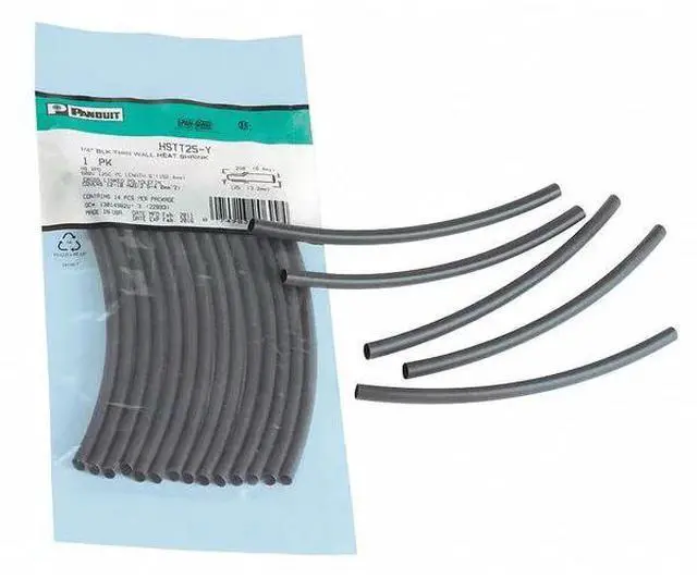 Main image of HeatShrinkTube ThinWall 2:1I.D.ShrinkRatio Black 6in