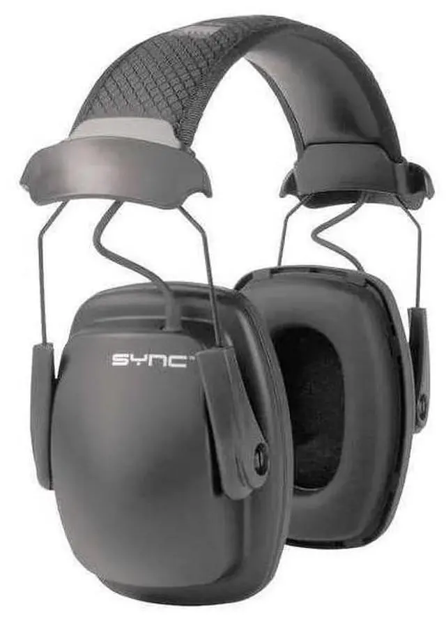 Main image of FOR Sync Stereo Over-the-Head Electronic Ear Muffs, 25 dB NRR, Rigid, Black