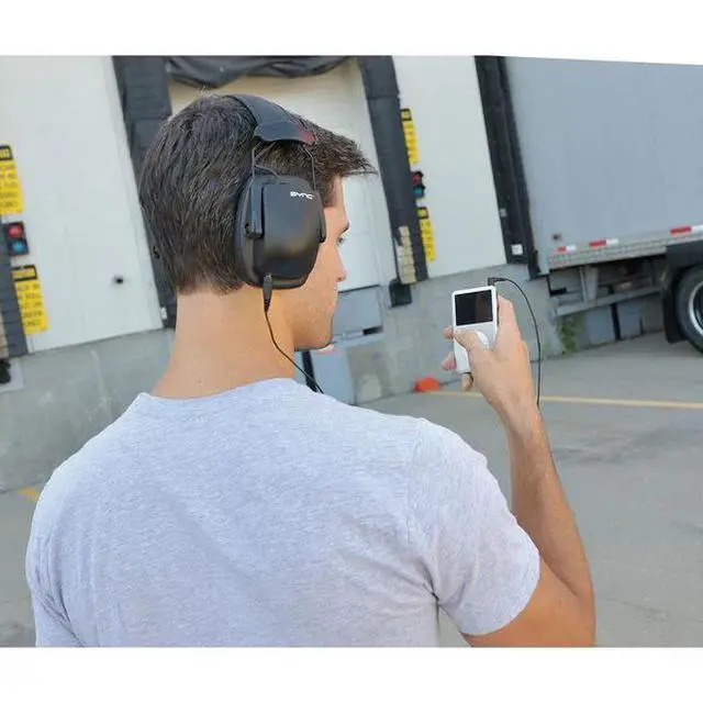 Alt view image 3 of 3 - FOR Sync Stereo Over-the-Head Electronic Ear Muffs, 25 dB NRR, Rigid, Black