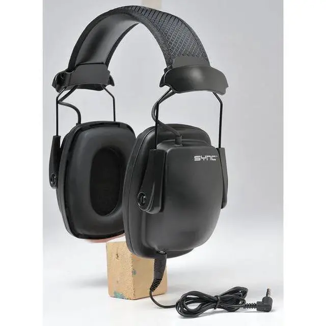 Alt view image 2 of 3 - FOR Sync Stereo Over-the-Head Electronic Ear Muffs, 25 dB NRR, Rigid, Black