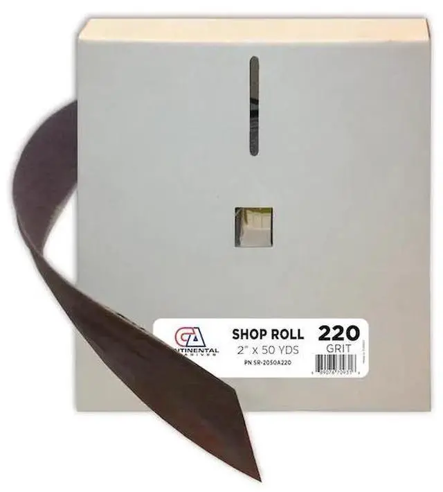 Main image of FOR 2" x 50 Yards 220 Grit J Flex Cloth Aluminum Oxide Shop Roll