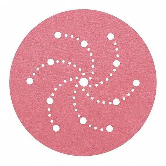 Main image of FOR Hook and Loop Disc, 6", Vac, 80G, 6" Dia, Multi-Hole, Aluminum Oxide, 80 Grit, Coated Type