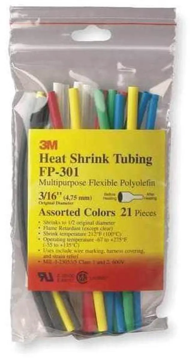 Main image of HeatShrinkTubeKit ThinWall 2:1I.D.ShrinkRatio 3/8inI.D.BeforeShrinking 6in 14PK