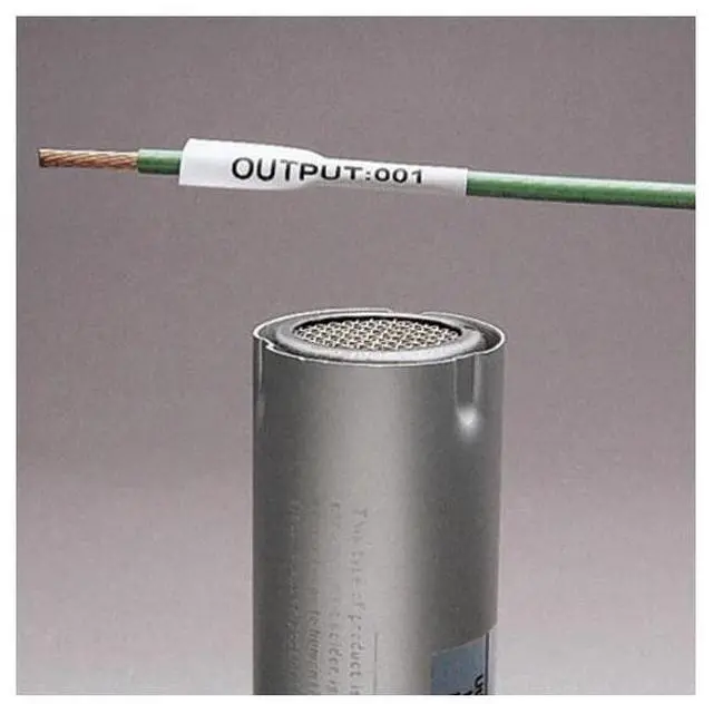 Main image of Heat Shrink Label, 3:1 I.D. Shrink Ratio, White, 0.34 in