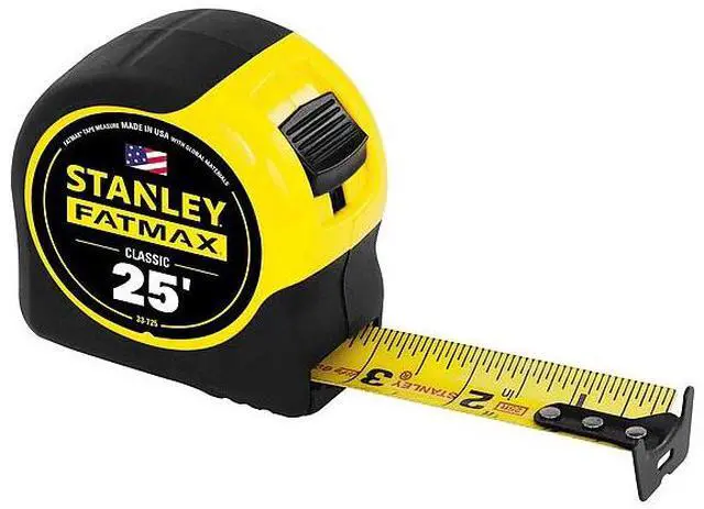 Main image of FOR 25 ft FATMAX Classic Tape Measure, 1-1/4 in Blade, Stud Markings, ABS Plastic Case, Rubber Grip