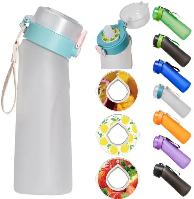 Main image of Alpha Fit PRO Air Up Compatible Water Bottle - 750ml Premium Matte with Portable Pods Case, BPA-Free, Extra Durable & Leak-Proof (Includes 3 Flavor Pods) New White
