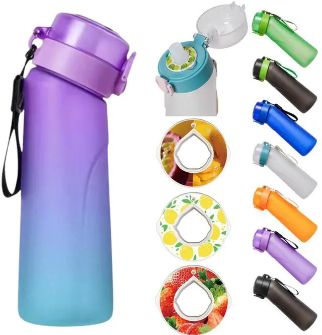 Main image of Alpha Fit PRO Air Up Compatible Water Bottle - 750ml Premium Matte with Portable Pods Case, BPA-Free, Extra Durable & Leak-Proof (Includes 3 Flavor Pods) Purple Unicorn