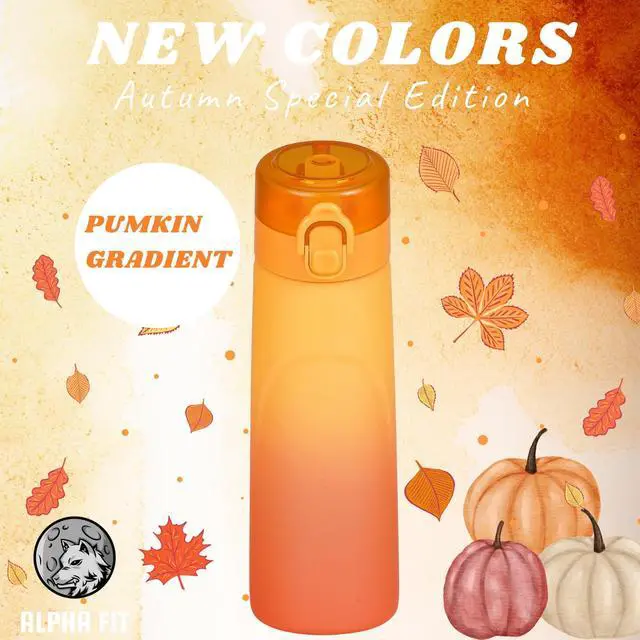 Alt view image 2 of 7 - Alpha Fit PRO Air Up Compatible Water Bottle - 750ml Premium Matte with Portable Pods Case, BPA-Free, Extra Durable & Leak-Proof (Includes 3 Flavor Pods) Pumpkin Gradient