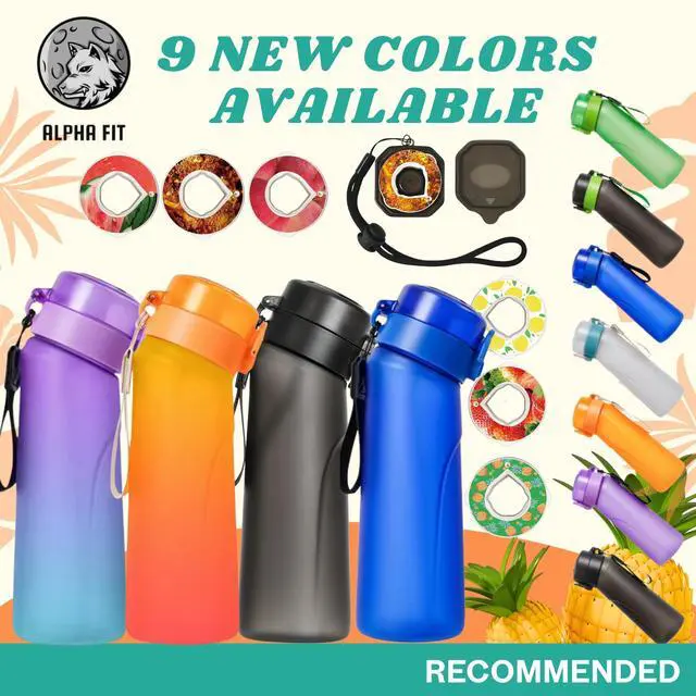 Alt view image 4 of 7 - Alpha Fit PRO Air Up Compatible Water Bottle - 750ml Premium Matte with Portable Pods Case, BPA-Free, Extra Durable & Leak-Proof (Includes 3 Flavor Pods) Green Black