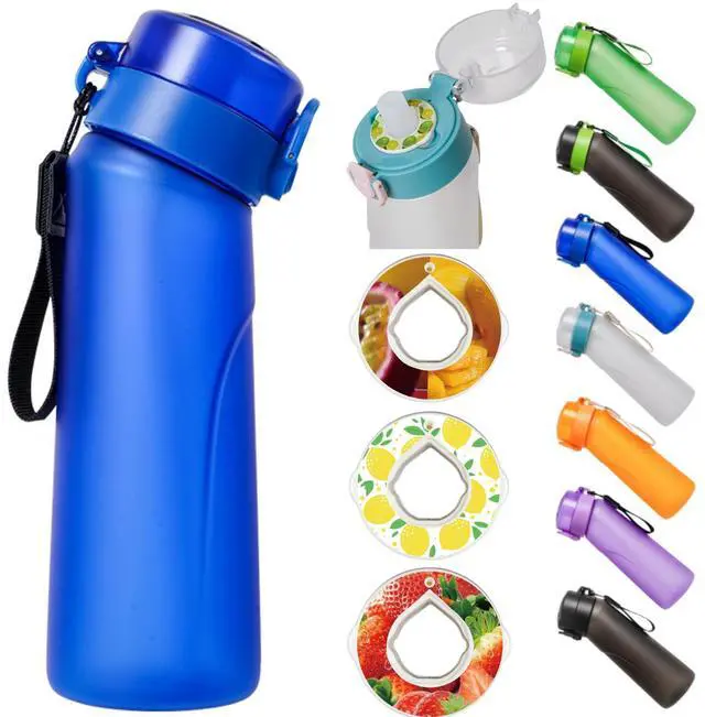 Main image of Alpha Fit PRO Air Up Compatible Water Bottle - 750ml Premium Matte with Portable Pods Case, BPA-Free, Extra Durable & Leak-Proof (Includes 3 Flavor Pods) New Blue
