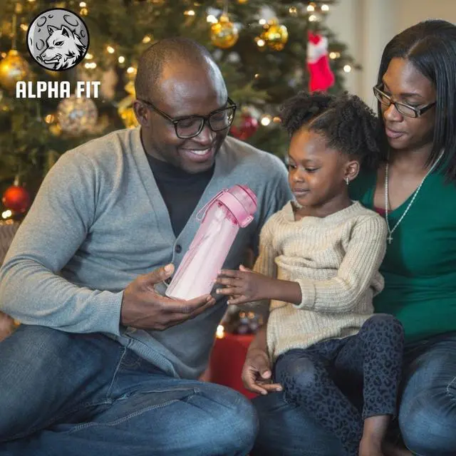 Alt view image 3 of 7 - Alpha Fit 22oz Flavored Water Bottle with 3 Flavor Pods - BPA-Free, Leak-Proof Reusable Bottle for School, Kids & Teens Bubblegum Pink
